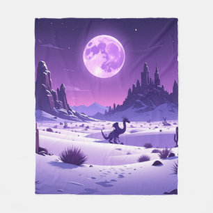 Mond-Wurm-Flanelldecke – Lila Drache unter d Fleecedecke