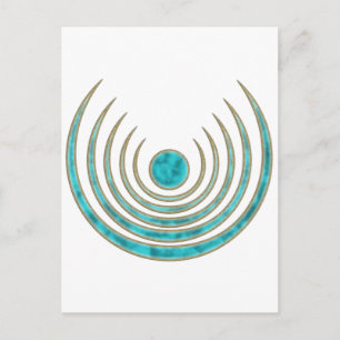 Mond Zauber "Blue Moon", Luna Amulett Postkarte
