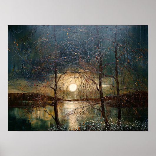 Mond, zeitgenössische Kunst. Poster (Vorne)