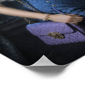 Mondabend mit träumerischem Mädchen Poster (Ecke)