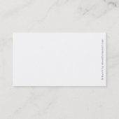 Mondabenteuergeschäfts-Karte Visitenkarte (Rückseite)