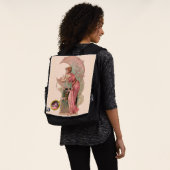 MONDAME MIT BLUMEN IN ROSA MONOGRAMM RUCKSACK (Ausgewaschen)