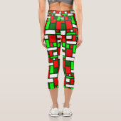 mondäne Weihnachtskunst abstrakt Capri Leggings (Rückseite)