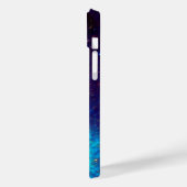 MONDANGEL IN BLUE GOLD GLITZERN Monogramm Case-Mate iPhone Hülle (Rückseite / Links)