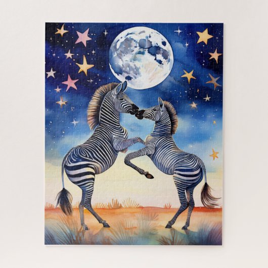 Mondänzer Zebras in Liebe Puzzle (Vertikal)