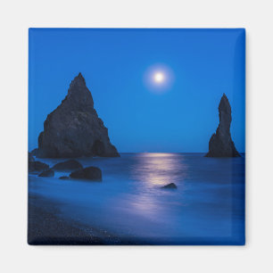 Mondaufgang Reflexion Island, Reynisdrangur Magnet