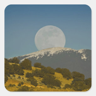 Mondaufgang über die Sangre de Cristo Mountains, Quadratischer Aufkleber