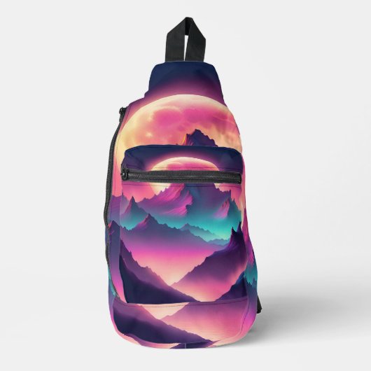 Mondaufstieg Crossbody Bag (Vorderseite)