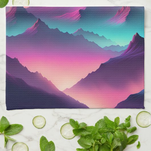 Mondaufstieg Geschirrtuch (Gefaltet)