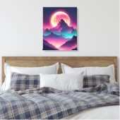 Mondaufstieg Leinwanddruck (Insitu (Schlafzimmer))