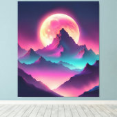 Mondaufstieg Leinwanddruck (Insitu (Holzboden))