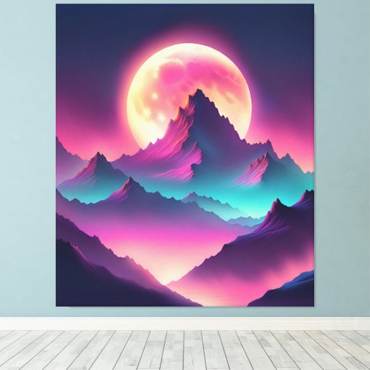 Mondaufstieg Leinwanddruck (Insitu (Holzboden))