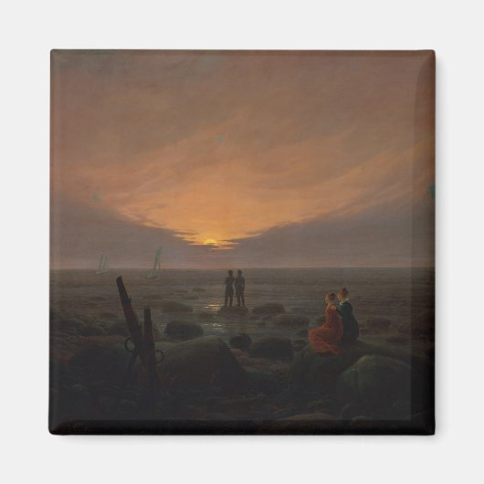 Mondaufstieg über dem Meer, 1821 Magnet (Vorne)