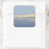 Mondaufstieg über dem Nil Quadratischer Aufkleber (Tasche)