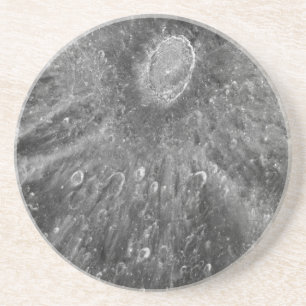 Mondauswirkungs-Krater Tycho auf dem Mond der Erde Sandstein Untersetzer