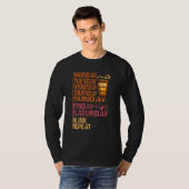 Monday Coffee Friday Wine   Week  Party Jokes 1 T-Shirt (Vorne ganz)