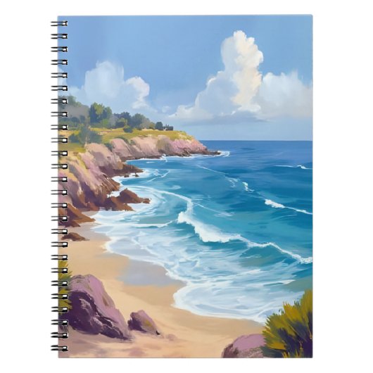 Monday in Malibu | Beach Cliffs CA Travel  Notizblock (Vorderseite)