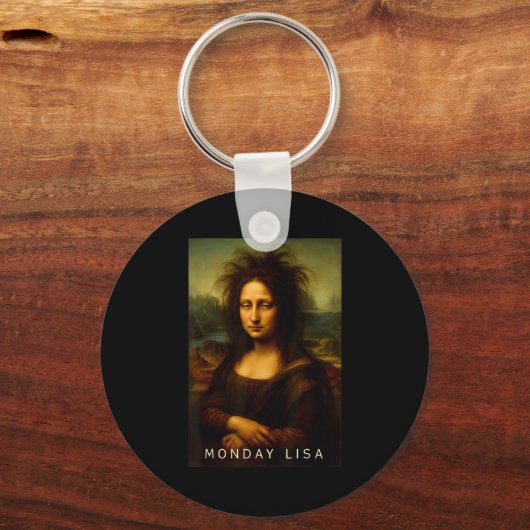 Monday Lisa Disheveled Clic Art Parody Week Start Schlüsselanhänger (Vorderseite)
