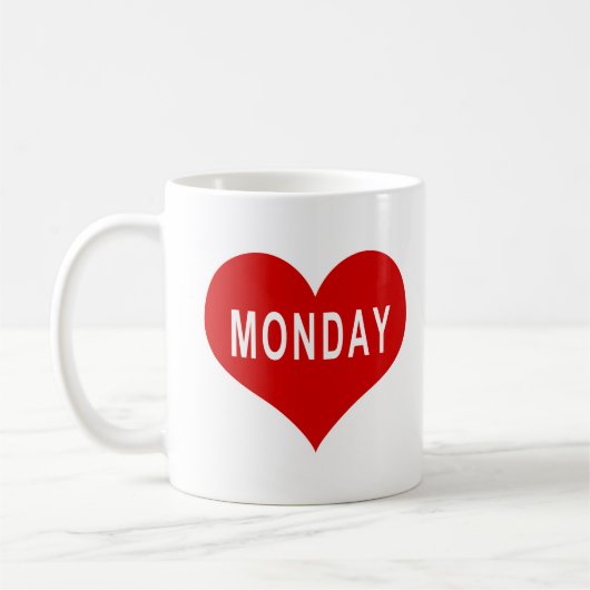 MONDAY Red Liebe Heart Kaffeetasse (Links)