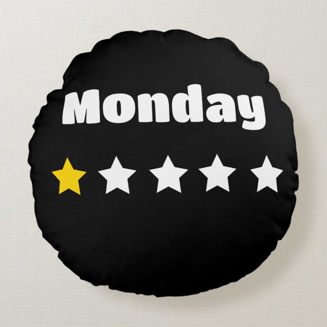 Monday sucks  rundes kissen (Vorderseite)