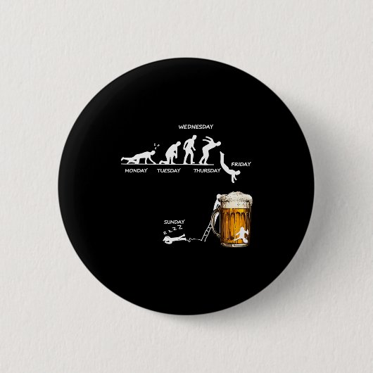 Monday Tuesday Thursday Friday Saturday Sunday Bee Button (Vorderseite)