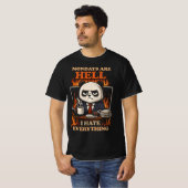 mondays are hell grumpy Panda Office Work T-Shirt (Vorne ganz)