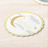 Mondbalken und Baby-Träume Babydusche gelb Untersetzer (angewinkelt)