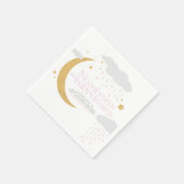 Mondbalken und Babyträume Babydusche rosa Serviette (Ecke)