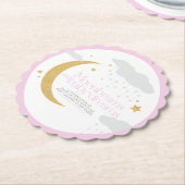 Mondbalken und Babyträume Babydusche rosa Untersetzer (angewinkelt)