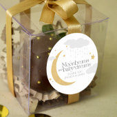 Mondbalken und Babyträume Babydusche Runder Aufkleber