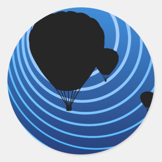 Mondballon Runder Aufkleber (Vorderseite)