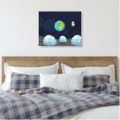 Mondbasis Leinwanddruck (Insitu (Schlafzimmer))
