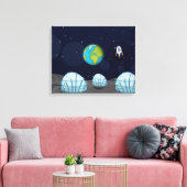 Mondbasis Leinwanddruck (Insitu (Wohnzimmer))