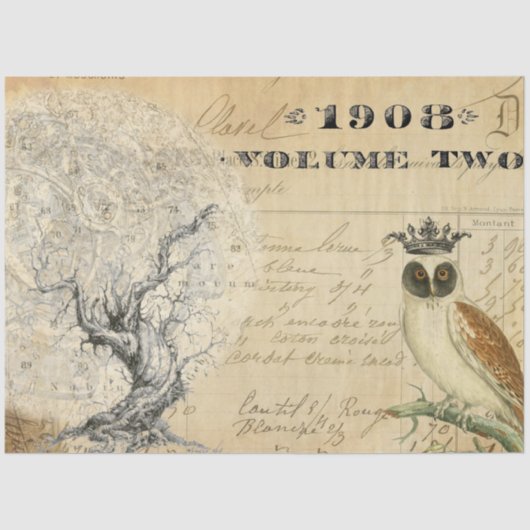 Mondbaum-Dekoupage Seidenpapier (Vorderseite)