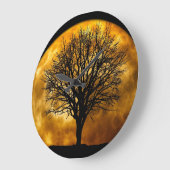 Mondbaum-Wall-Uhr Große Wanduhr (Winkel)