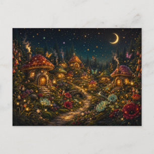 Mondbeeren-Hohlweg-Schlafendes-Pilz-Dorf-Postkarte Postkarte