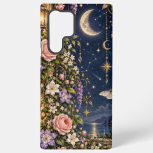 Mondbeglückter Blumen-Garten-Handyhülle Samsung Galaxy Hülle
