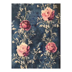 Mondbeglückter Garten – Vintage-Rosen auf Mitterna Fotodruck