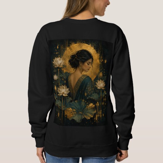 Mondbeglückter Lotus Serenity Sweatshirt (Rückseite)