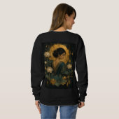 Mondbeglückter Lotus Serenity Sweatshirt (Schwarz voll)