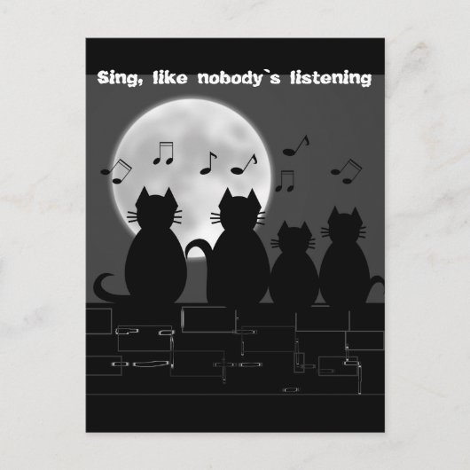 Mondbeleuchtung Postkarte (Vorderseite)