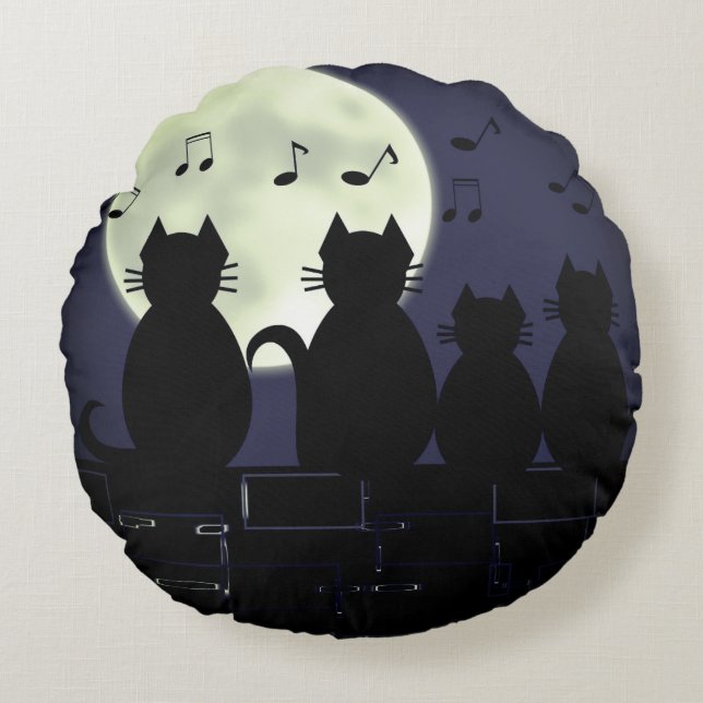 Mondbeleuchtung Rundes Kissen (Vorderseite)