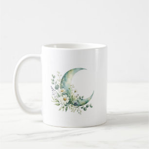 Mondbeschienene Aquarell-Wildblumen-Tasse Kaffeetasse
