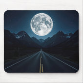 Mondbeschienene Bergstraße Mousepad (Vorne)