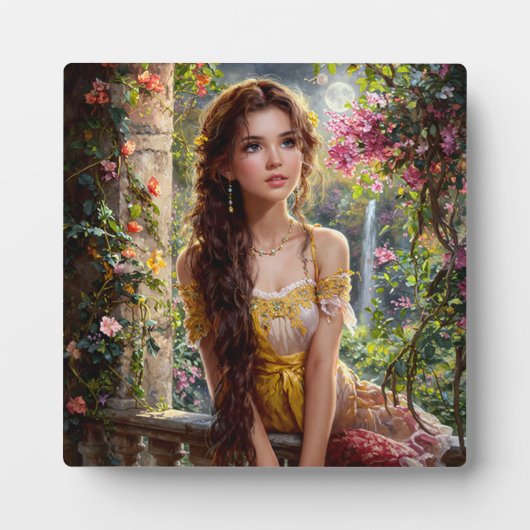 Mondbeschienene Blütenjungfer Fotoplatte (Vorderseite)