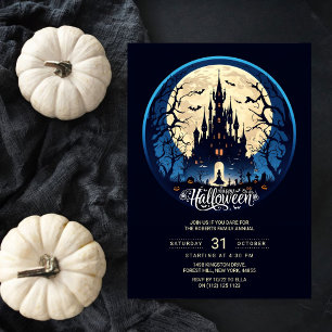 Mondbeschienene Halloween-Party-Einladung zum Schl Einladung