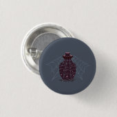 Mondbeschienene Hexen-Halloween-Magie-Flasche Button (Vorne & Hinten)