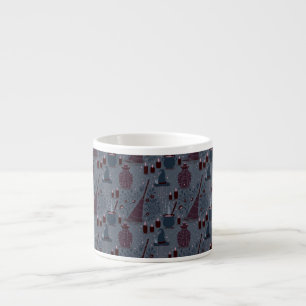 Mondbeschienene Hexen-Halloween-Muster Espressotasse