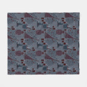 Mondbeschienene Hexen-Halloween-Muster Fleecedecke (Vorderseite (Horizontal))