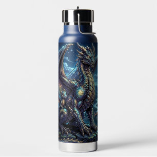 Mondbeschienene himmlische Drachen und Schloss Trinkflasche